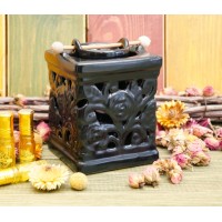 Аромалампа керамическая 'Колодец с розами' Чёрная