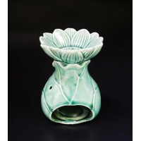 Аромалампа керамическая "Лотос" Изумрудный