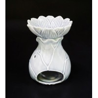 Аромалампа керамическая "Лотос" Серая