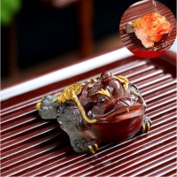 Чайная игрушка Жаба богатства Красная малая