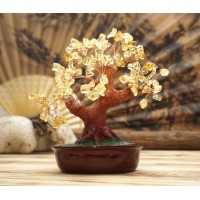 Дерево Счастья с камнями Цитрин 21 см