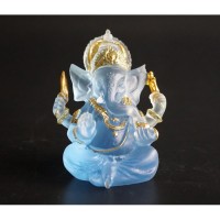 Статуэтка Ганеша голубая из полимера 9 см