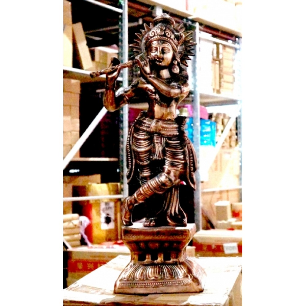 Статуя "Дутая" Силуминовая Кришна