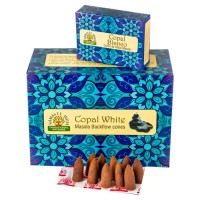 Конусы Жидкий дым NAMASTE INDIA COPAL WHITE 10 шт.