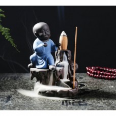 Подставка для благовоний Жидкий дым "Кунг-Фу" Монах синий
