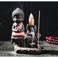 Подставка для благовоний Жидкий дым "Маленький Будда" красный