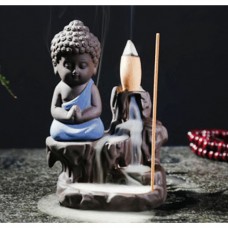 Подставка для благовоний Жидкий дым "Маленький Будда" синий