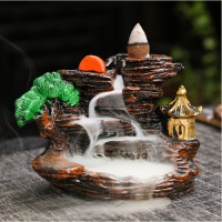 Подставка под благовония Жидкий дым из полистоуна "Восходящее солнце"