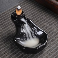 Подставка под благовония Жидкий дым керамическая "Мельница" чёрная №2