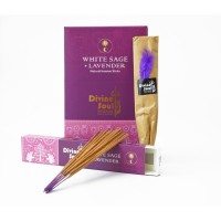 Благовония Белый шалфей и Лаванда Divine Soul White Sage Lavender 15 грамм
