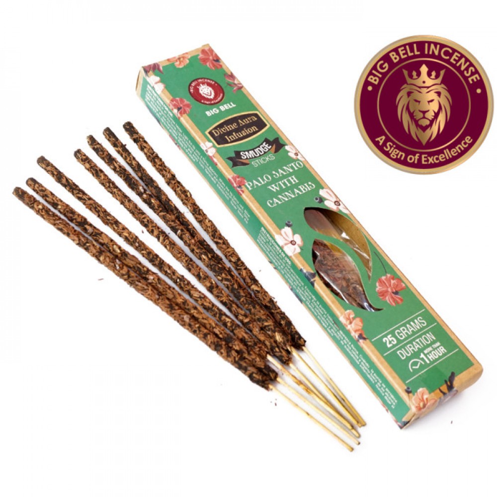 Аромапалочки Пало Санто и Каннабис BIG BELL Smudge Palo Santo Cannabis 25 грамм