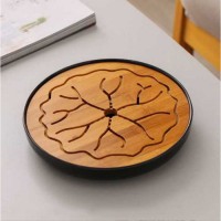 Чабань круглая "Лист лотоса" чёрная