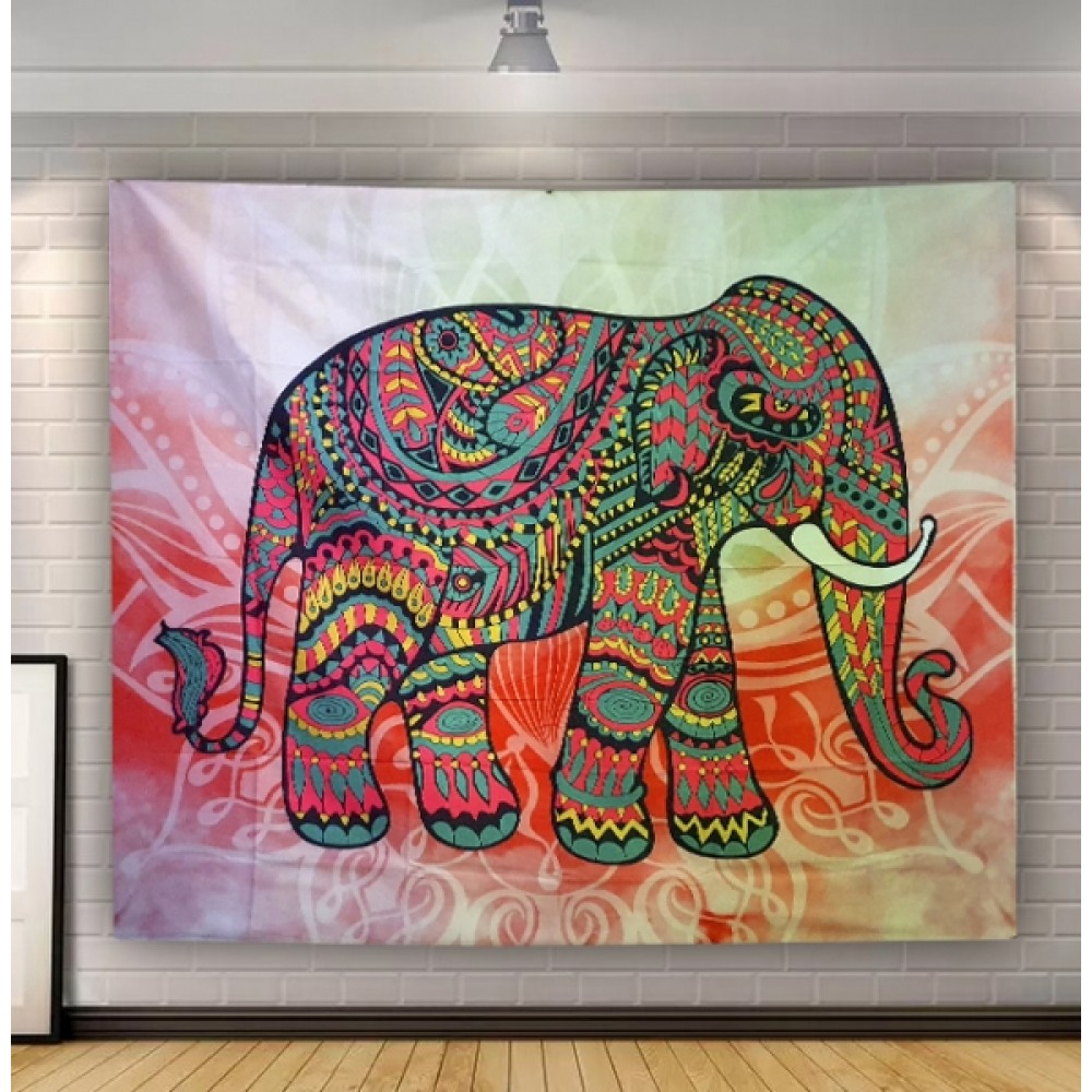 Гобелен настенный "Индийский слон в профиль"