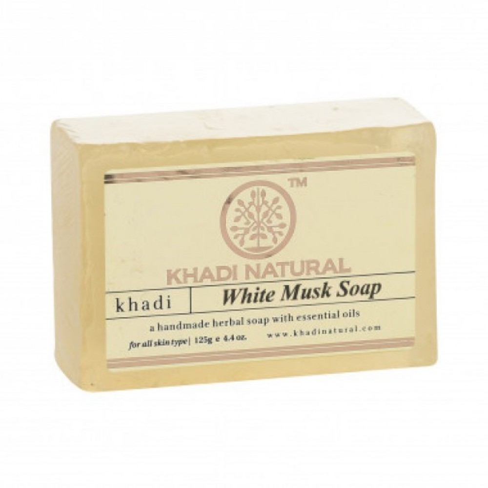 Натуральное аюрведическое мыло Белый Мускус Кхади 125 г Khadi White Musk Soap