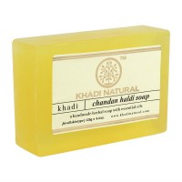 Натуральное аюрведическое мыло Сандал и Куркума Кхади 125 г Khadi Chandan Haldi Soap