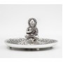 Подставка для аромапалочек и конусов "Будда" алюминиевая белая