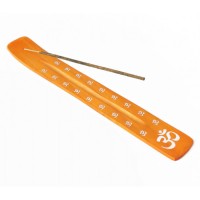 Подставка под аромапалочки "ОМ" ЛЫЖА ЦВЕТНАЯ Оранжевая