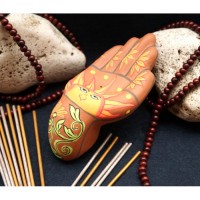 Подставка под аромапалочки терракот "Ладошка" Солнце